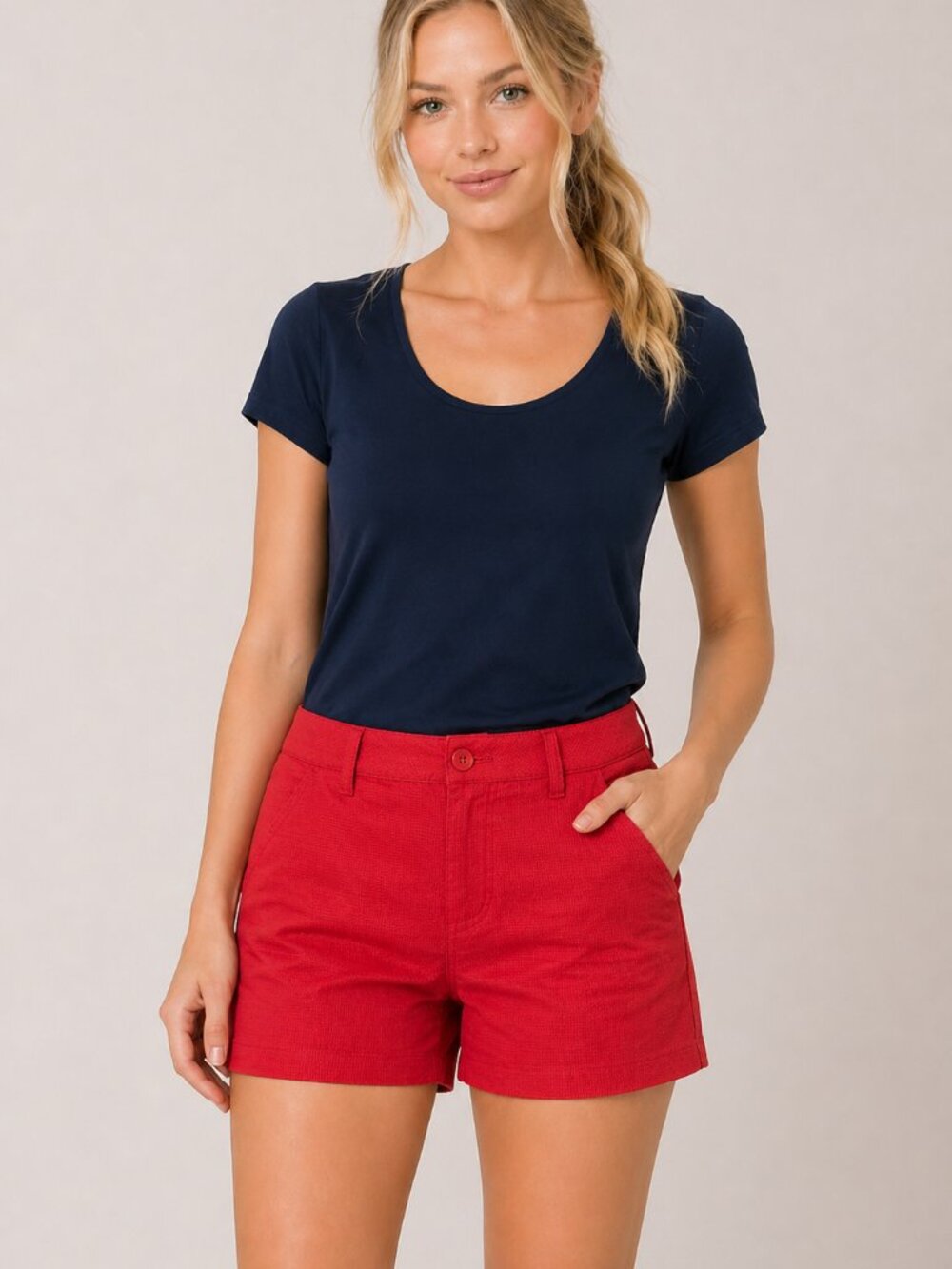 LOFT RED TEXTURED FABRIC WALKING CASUAL DRESS SHORTS SIZE: 0 NWT